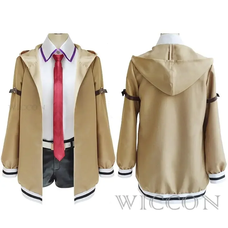 Anime Steins Gate Cosplay Makise Kurisu Cosplay Costume Uniforms Coat Skirt Suit Halloween Party Role Playclothing for Women