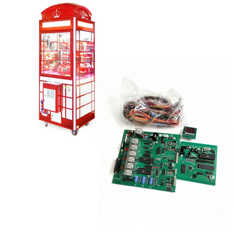 Digital Tube JL Claw Machine Mainboard Arcade Kit Includes The Mainboard Wiring Harness, Display Board, And Sound Card