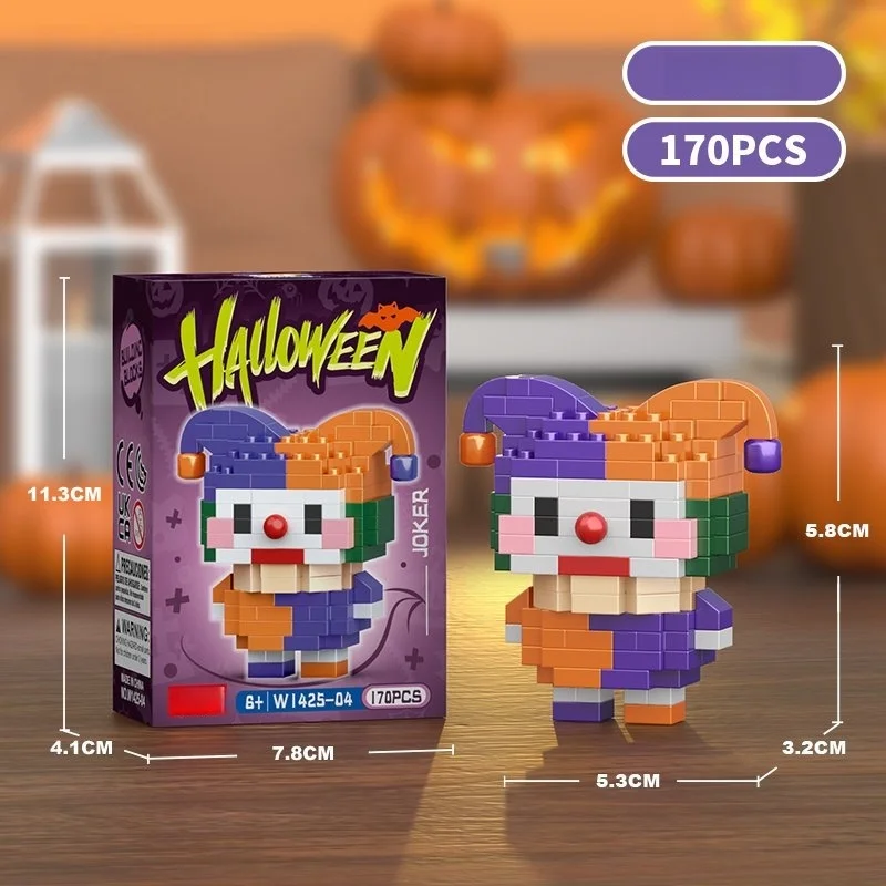 Halloween-pompoen mini-bouwstenen, montagespeelgoed voor kinderen, cadeau & bureaudecoratie - afbeelding 2