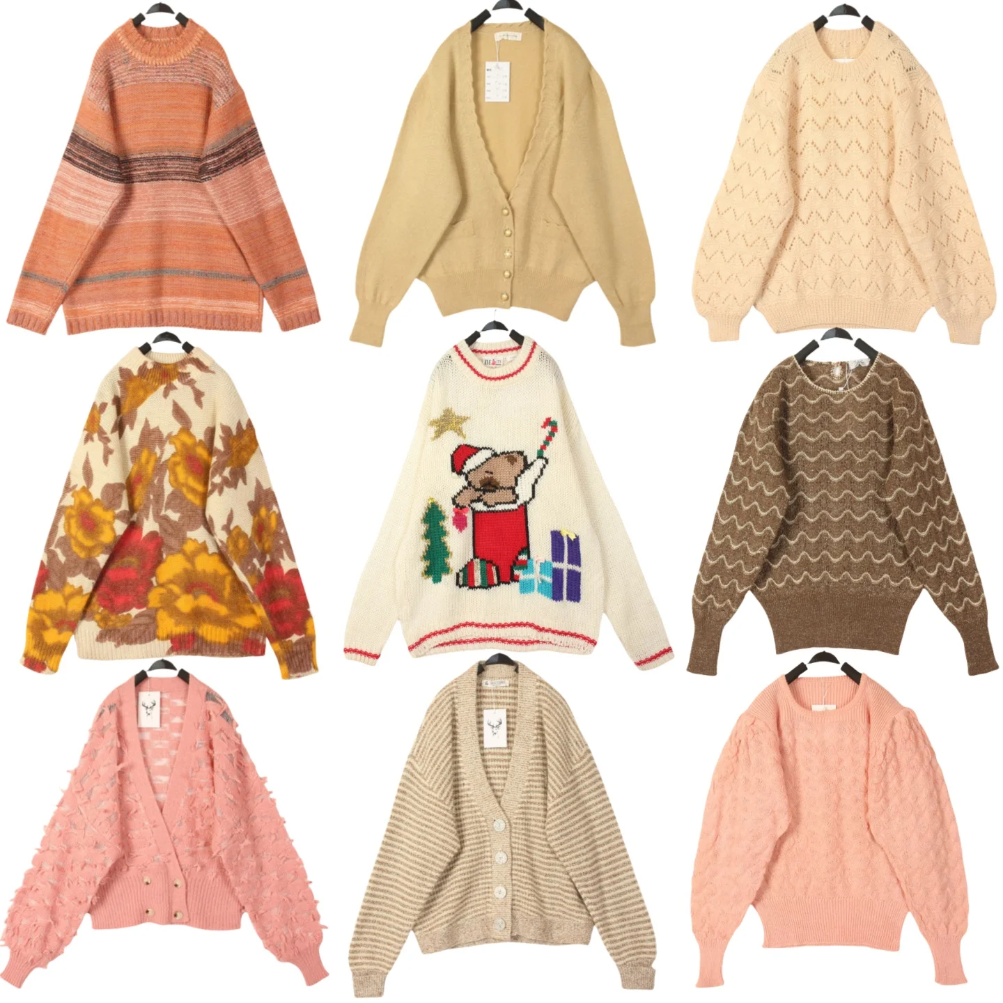 

Vintage Handmade Loose Women's Camere Sweater Japanese Sle Forest System Lazy College Women's Knitwear Warm Autumn Winter