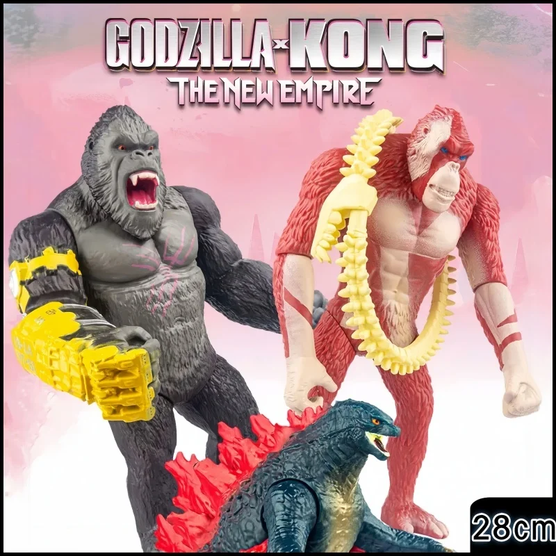 2024 New Godzille Vs Kong The Empire 28cm Godzille King Kong Skar King Action Monster Doll Anime Figures Toys Model Kid Gift