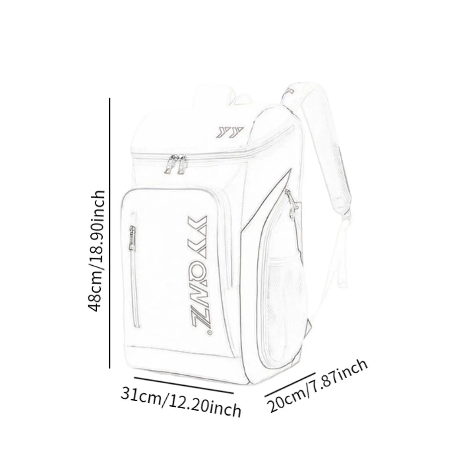 Badmintonschläger-Rucksack mit verstellbarem Tragegurt für Sportausrüstung