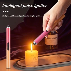 Hot LED Display Pulse USB Arc Plasma lighter Rechargeable Electric Cigar lighter Outdoor Portable Windproof High Power Lighter