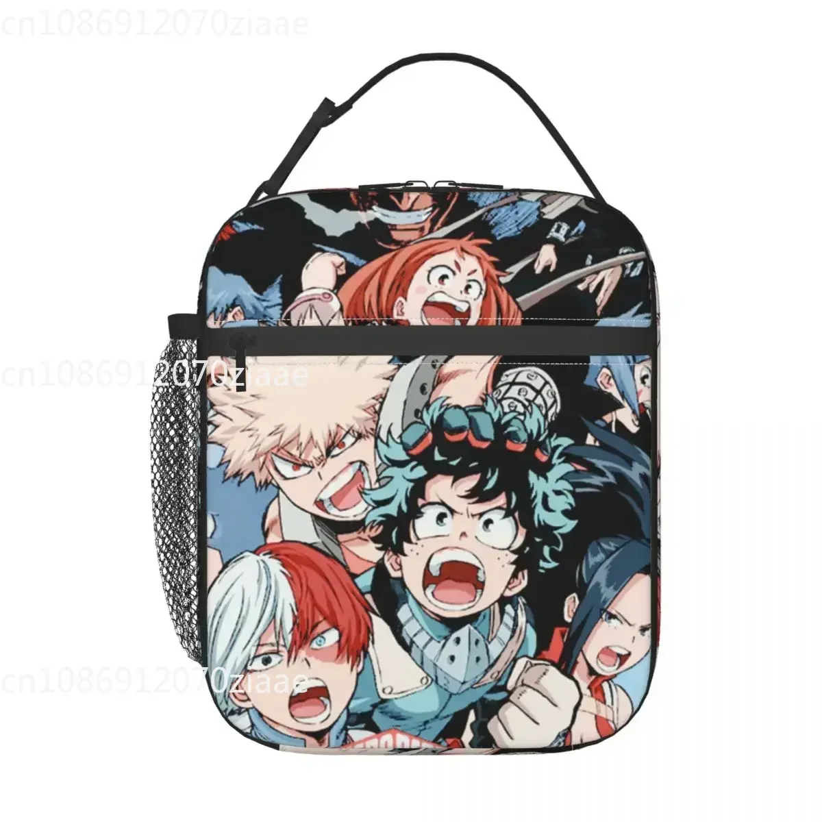 My Hero Academia Anime Manga Thermal Insulated Lunch Bags Women MHA All Might Portable Lunch Tote Picnic Multifunction Food Box