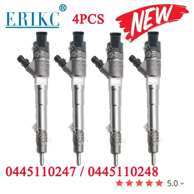 4PCS 0445110247 0445110248 Diesel Fuel Nozzle Injector 0 445 110 248 for Fiat Ducato Iveco Daily 3,0 504088823 71793015