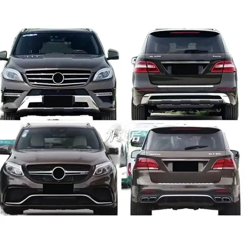 حار ML ترقية GLE المصد الخلفي الأمامي عدة طقم كامل الجسم مع شبكة ضوء الضباب الناشر ل 2013-2019 #3
