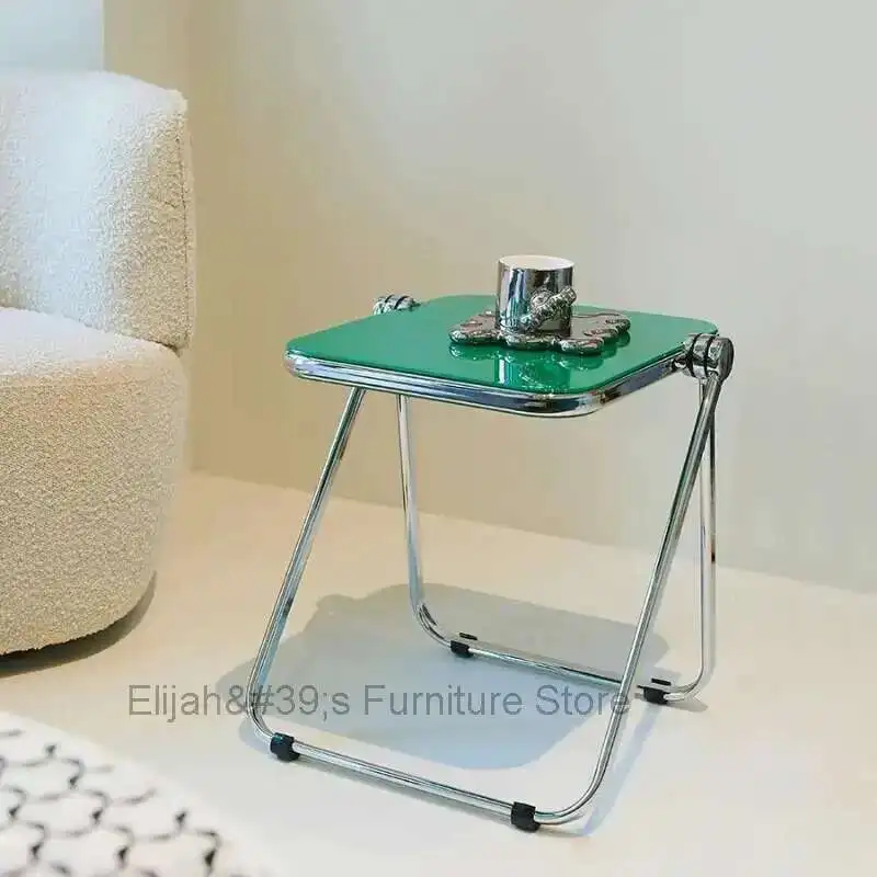 

Foldable Small Coffee Tables Minimalist Patio Living Room Coffee Tables Transparent Tavolino Da Salotto Patio Furniture WZ50CT