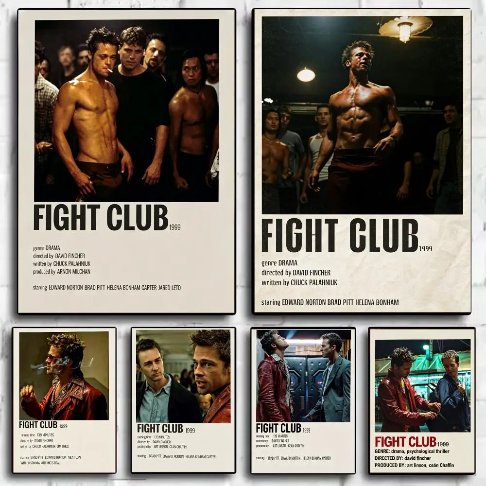 Movie F-Fight Club Poster Modern  Wall Art Aesthetic Minimalist Bedroom Decor Cafe Home Gift