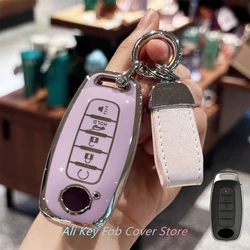 Key Fob Cover for 2023 Rogue for Nissan Pathfinder 2024 5 Button Keychain Lanyard