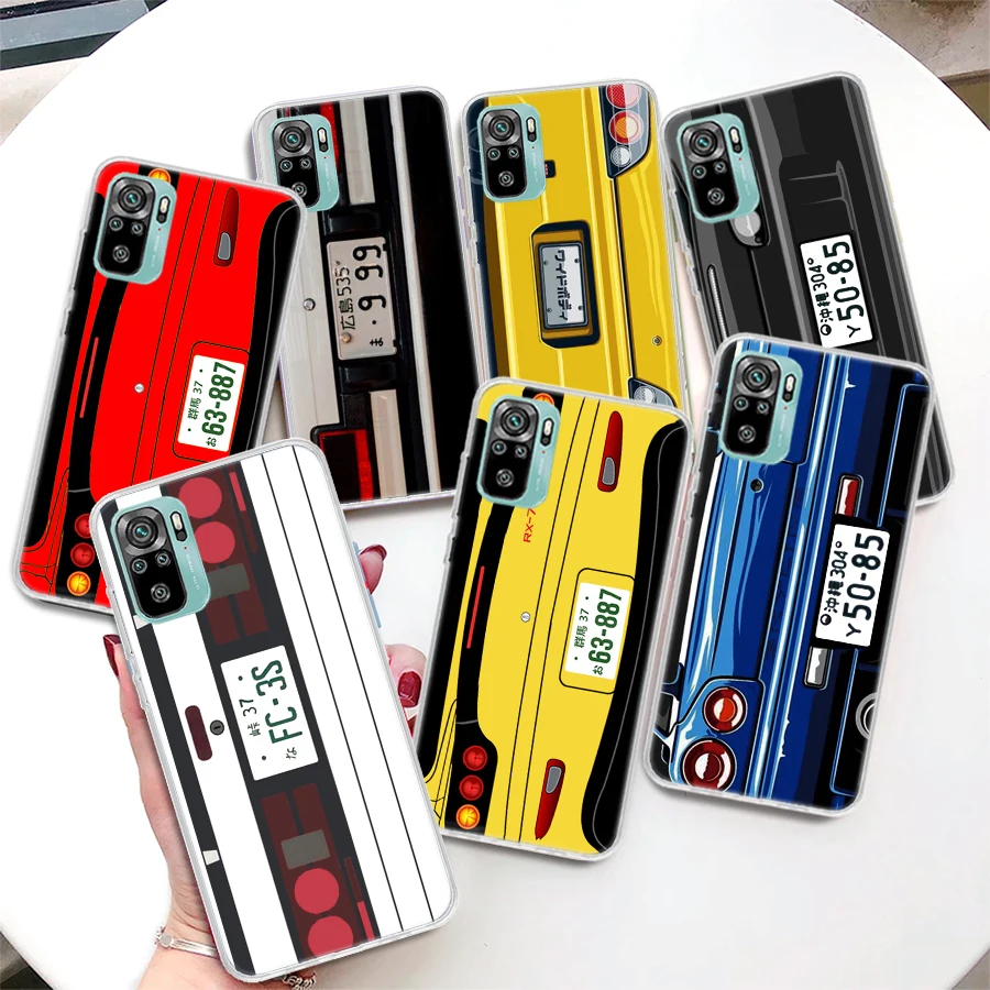 Japan Anime Initial D Car taillight Phone Case For Xiaomi Redmi Note 12 12S 13 11 11S 11T 10 11E Pro Plus 10S 9 9S 9T 8 Coque Sh