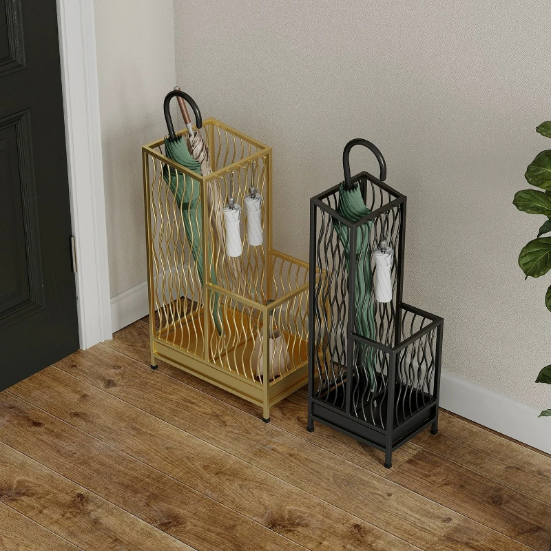 Standing Umbrella Holder Sturdy Parasol Storage Rack Commercial Door Drain Umbrella Bucket Home Storage Rack Umbrella Stands