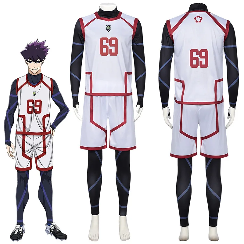 Season 2 BLUELOCK Chigiri Cosplay Costume NO.44/NO.18/NO.69/NO.95 Training Jerseys 3PCS Football Uniform Daily Wear