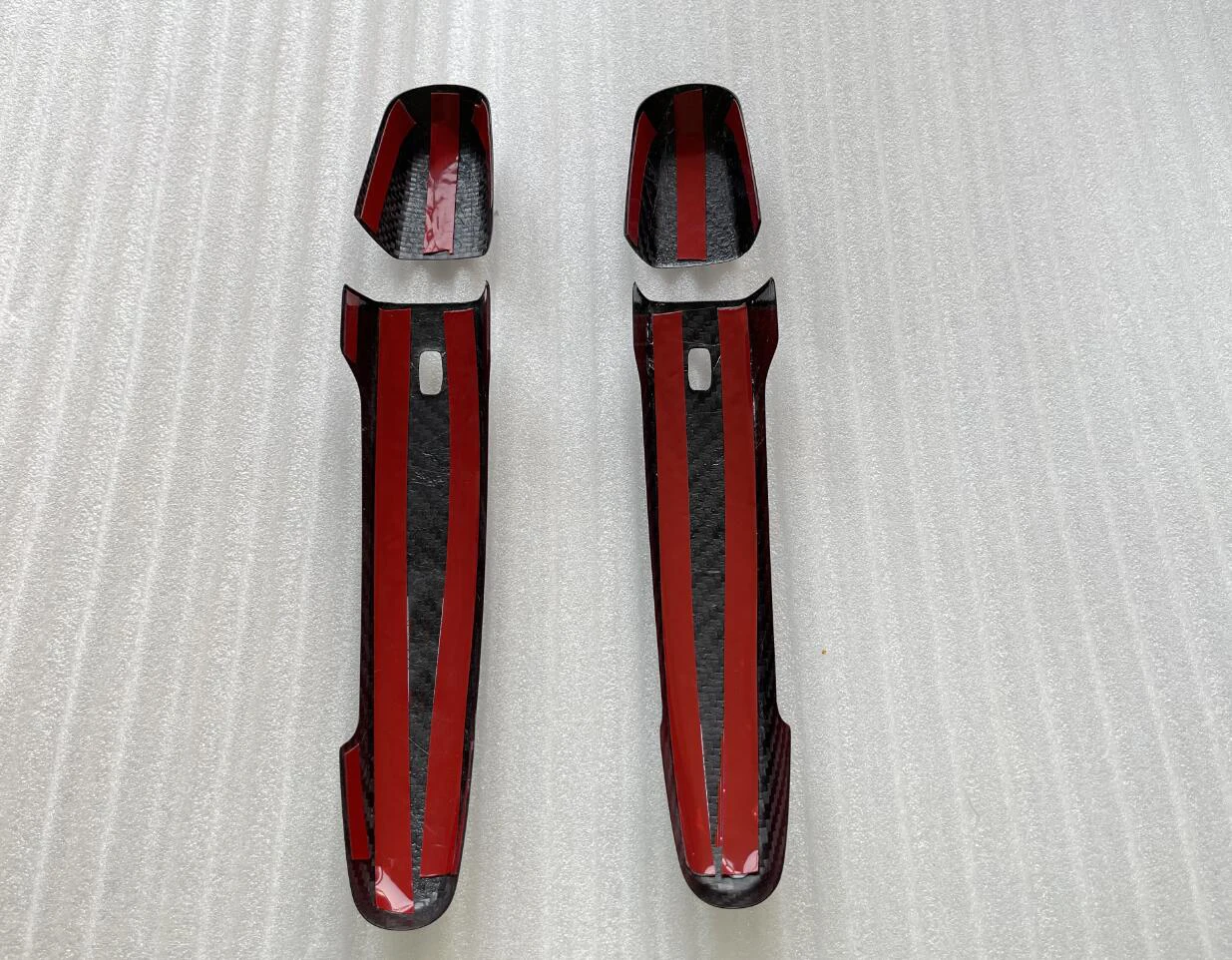 2016-2017 For Chevrolet Camaro  Add On Style Gloss Black Dry Carbon Fiber Door Handle Cover 4 Pcs/Set With Smart Keyhole