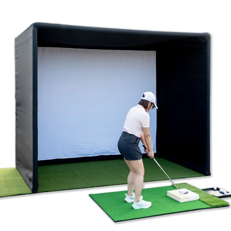 Manufacturer  Complete Set with Frame and HD Impact Screen  ,10 X 8 ft Golf Simulator Enclosure Net
