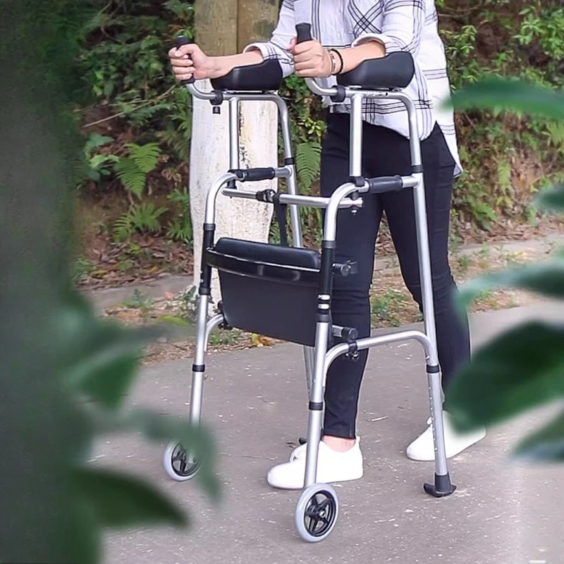 

Ходунки для пожилых людей с колесиками, средства для ходьбы, ходьба, ненутые ходунки, реабилитация гемиплегии, складной корпус, тип поддержки локтя