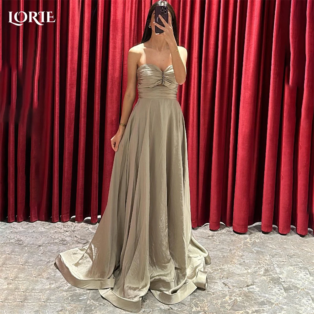 

LORIE Elegant Formal Evening Dresses For Wedding Pleated Off Shoulder A-Line Backless Prom Dress Bridesmaid Pageant Party Gowns