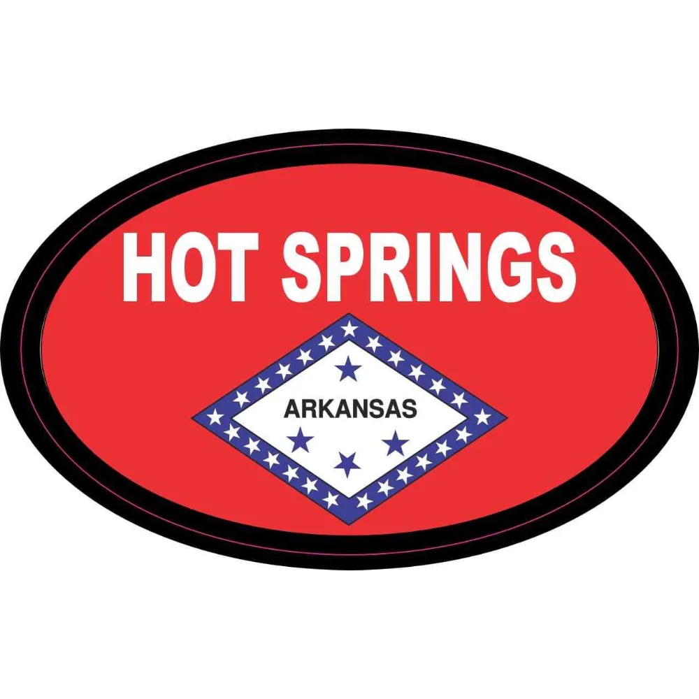 Hot Springs Arkansas Oval Car Sticker Decorative Decal For Rear Window Travel Souvenir Decoration Automotive Accessories