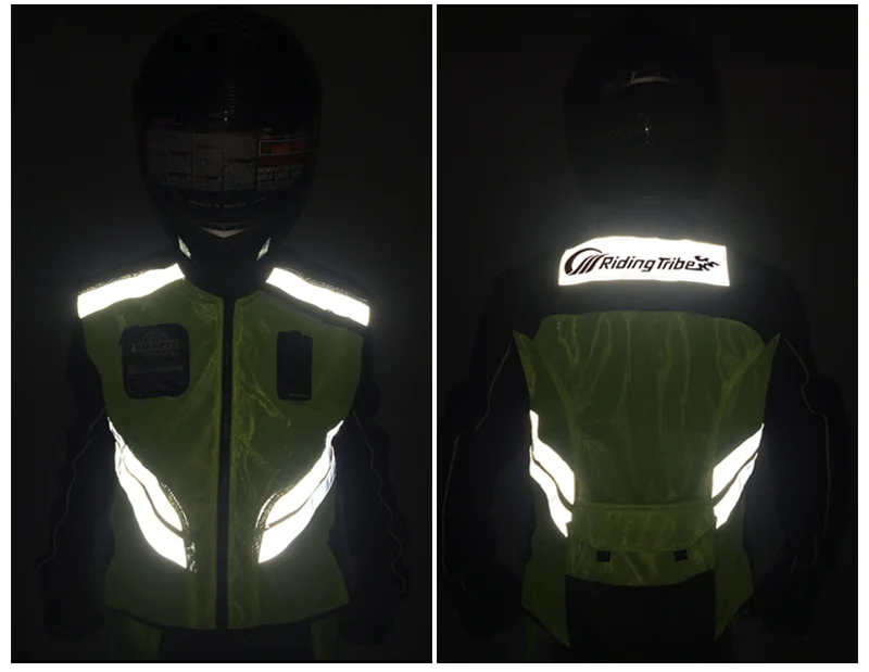 Motorcycle Riding Reflective Vest Team Uniform Fluorescent Safety Jacket