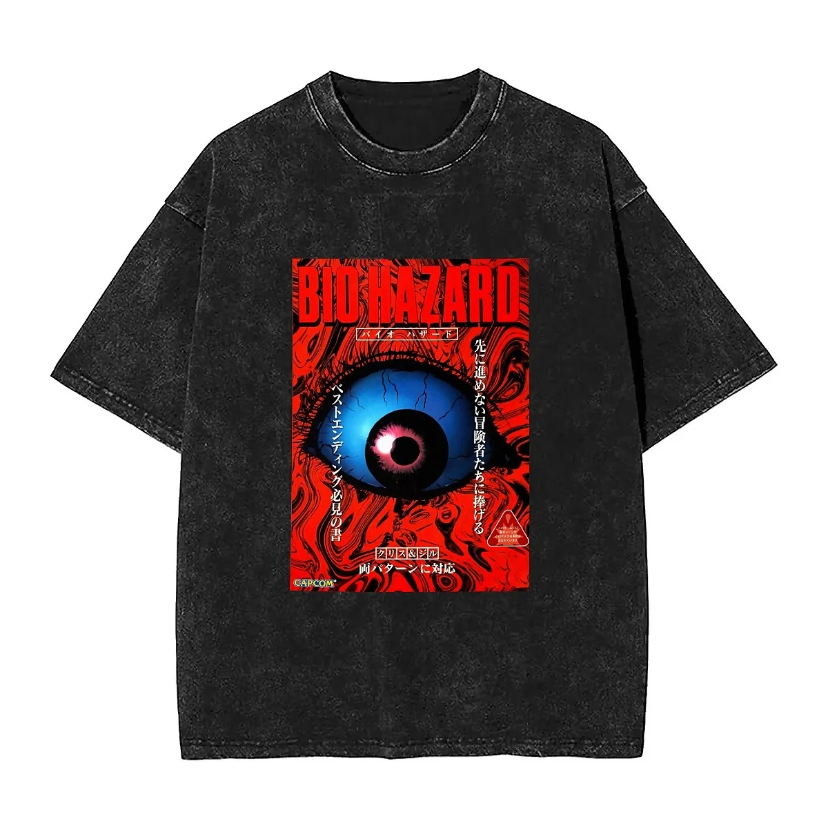 Streetwear Washed T-Shirt Silent Hill 3 Cotton T-Shirts Horror Game Evil Eye Fashion Tee Shirt for Unisex Beach Aesthetic Tees