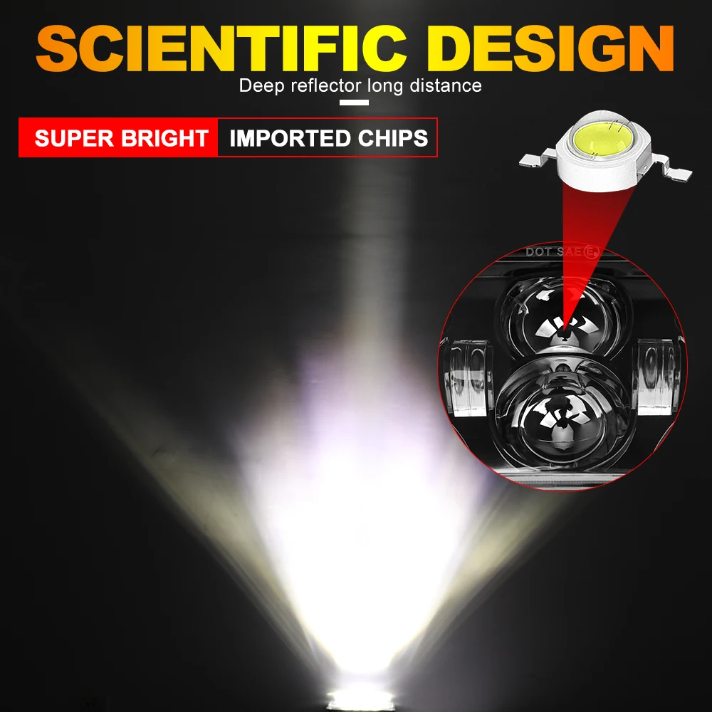 HAOLIDE 4x6 5x7 مربع Led المصابيح الأمامية مع أضواء النهار الجري عالية منخفضة شعاع المزدوج DRL لشاحنات فورد Offrord 12 فولت 24 فولت 6000 كيلو