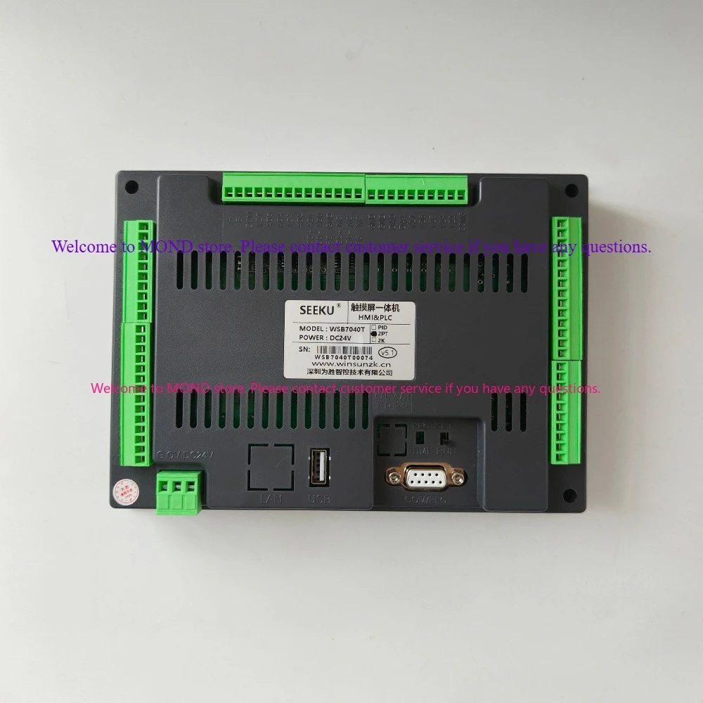 HMI SEEKU  PLC All in One 7 Inch WS7020 WS7040 WS7048 WSB7020 WSB7040 WSB7048 PT100 Thermocouple PID Touch Screen