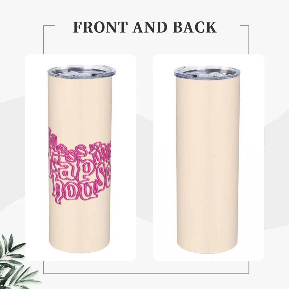 Bless This Trap Hou Stainless Steel Tumbler Vacuum Insulated Mugs Thermal Cold Bottle Straw With Lid 20oz