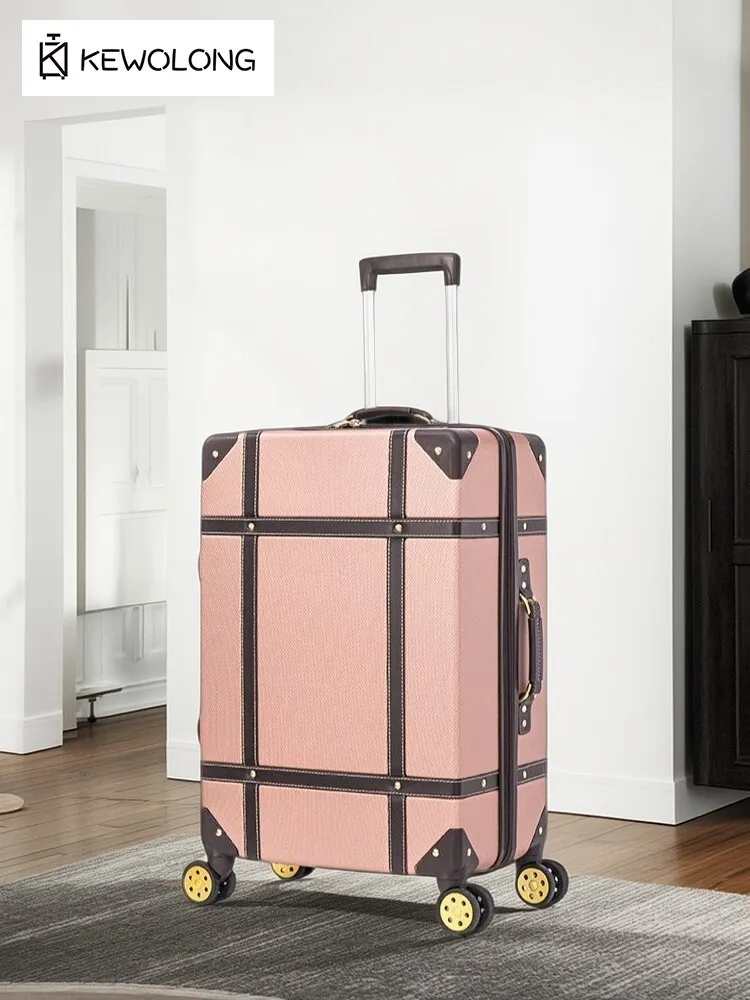 

Винтажный чемодан 360° ° Спиннерные колеса и замок TSA, 20 дюймов, 24 дюйма, 28 дюймов, ручная кладь для женщин