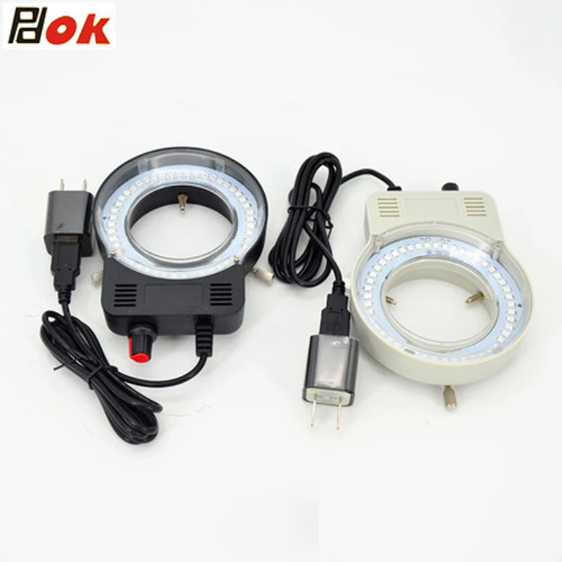 LED Ring Light illuminator Lamp Industry Stereo Microscope Camera Magnifier AC 110-240V Adapter