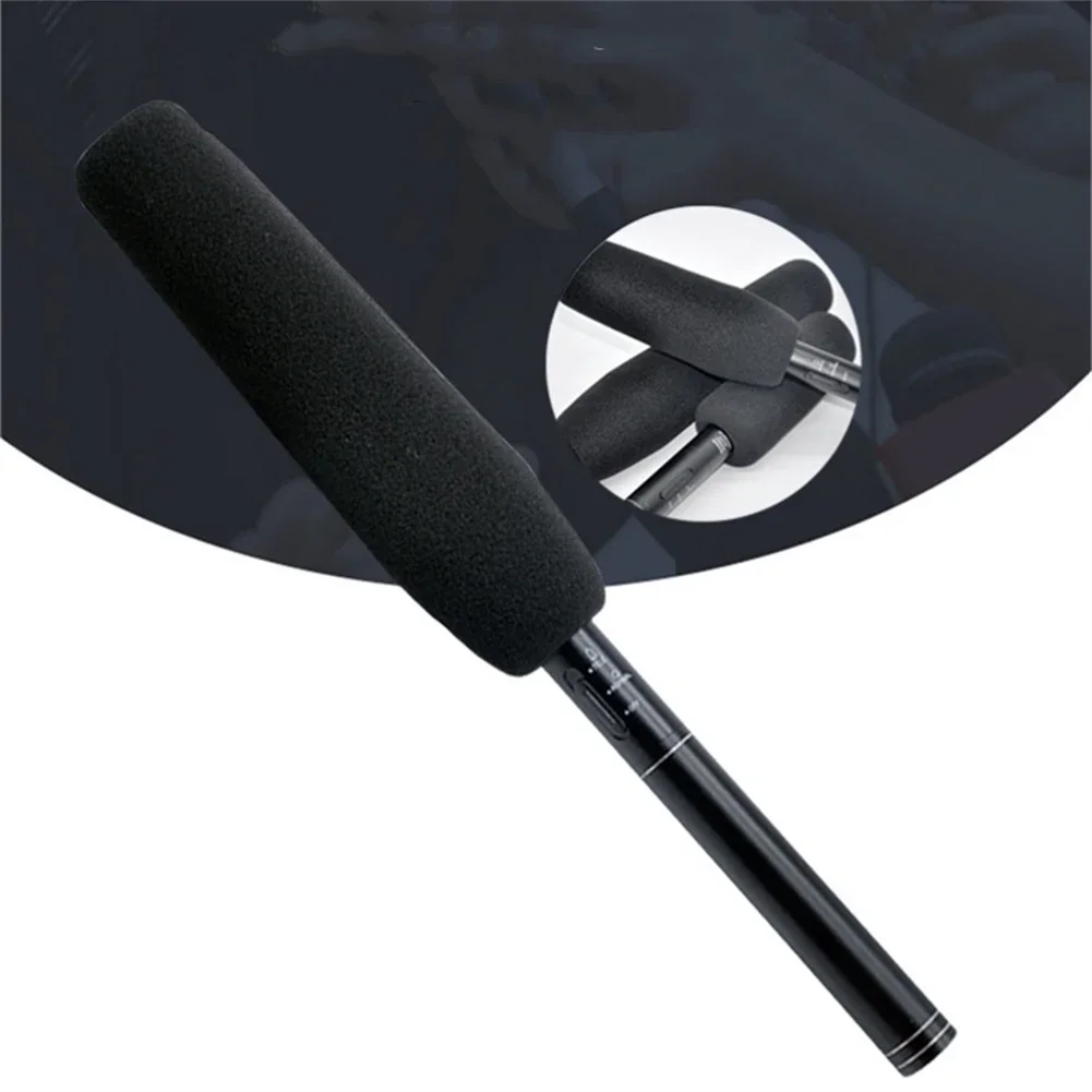 Mic Cover Microphone Windscreen Sponge Foam Cover For Mic Long Interview Camera Mic Black 12cm 15cm 22cm