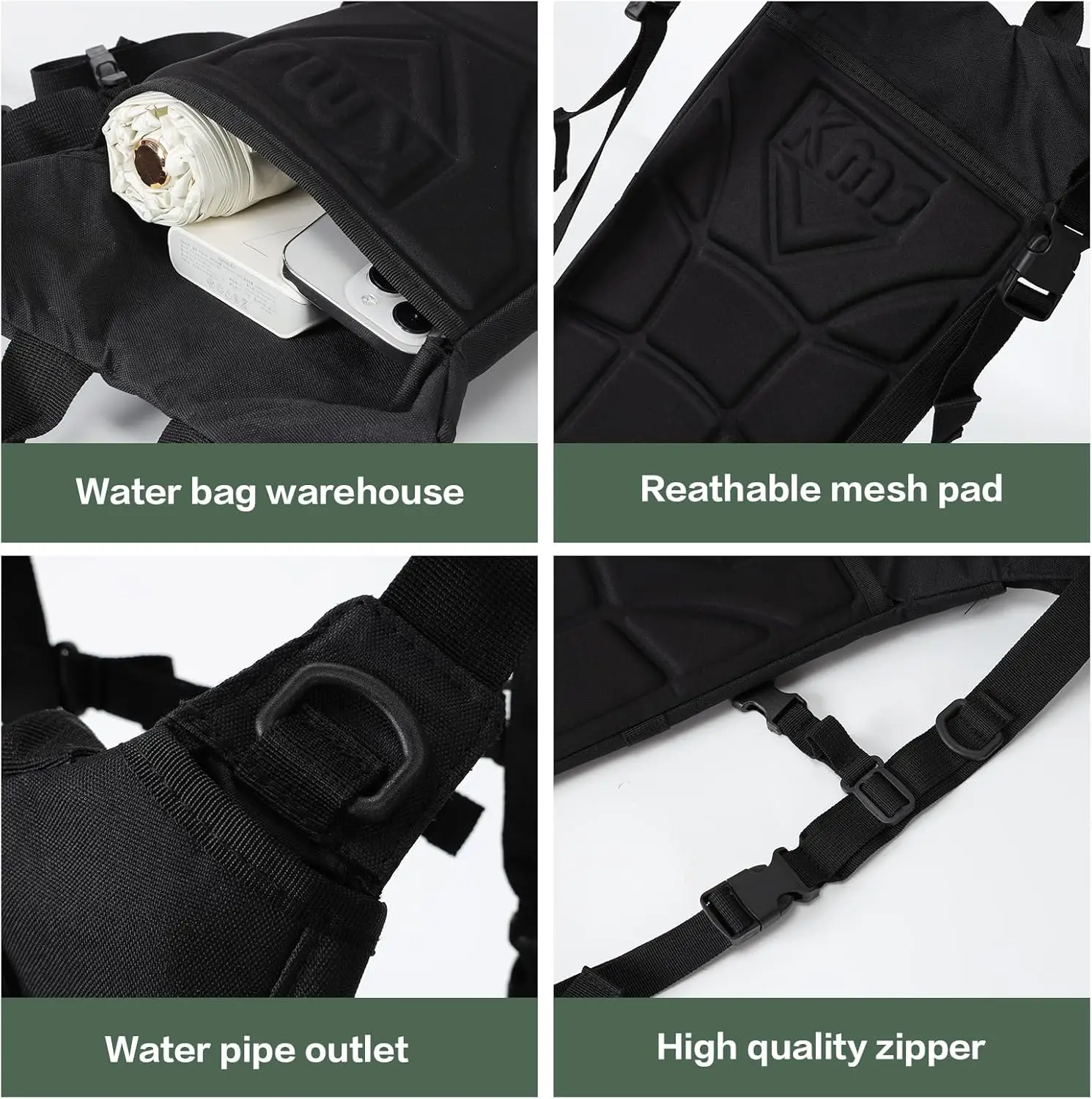 Hydration Backpack，Water Bag for Running，Hydration Vest，Equipped with 3L Hydration Bags,Suitable for Women and Running Backpacks 6