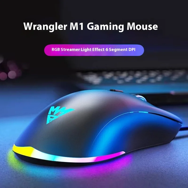 

Wrangler M1 Mouse Color Rgb Computer Notebook Comfortable Wired Game Office Audio Cross-border Multi-scene General