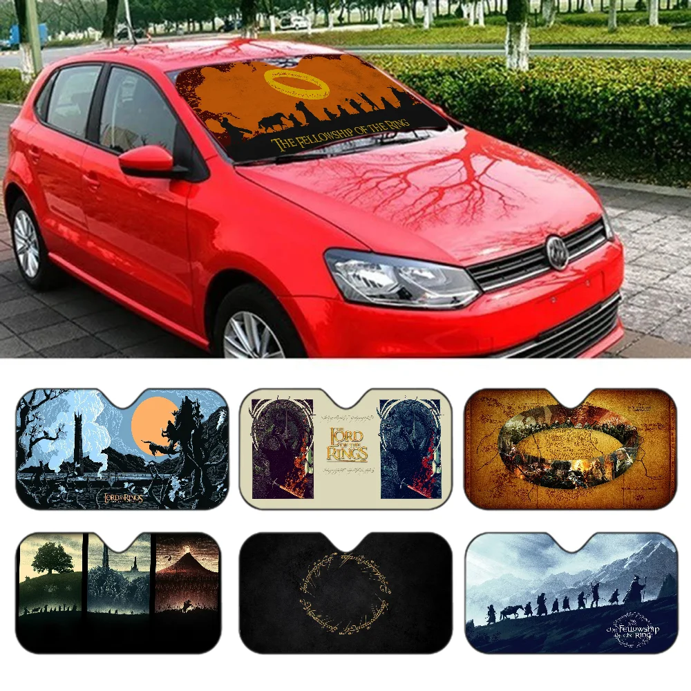 Parasol de dibujos animados para coche T-The L-Lords Of The R-Rings, cubierta para ventana delantera, parasol para parabrisas, accesorios de protección para visera de coche