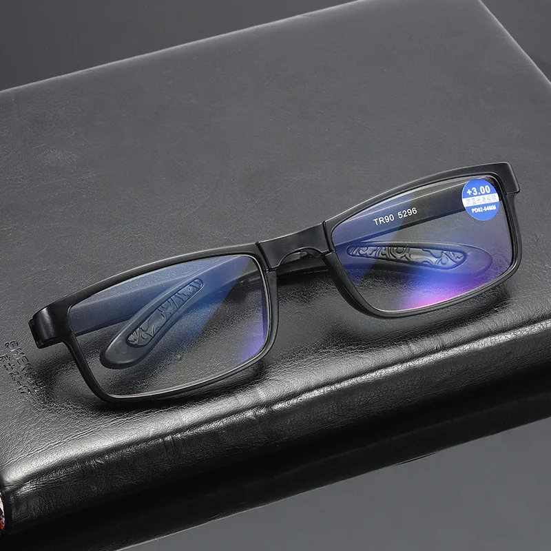 Faltbare lesebrille tragbare presbyopie brille hd schwarz hyperopie brille mit brillen etui 1,0 bis 4,0 – Detail 2