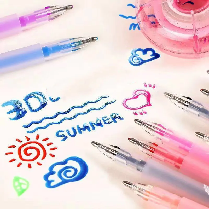 3D Drei-dimensional Gelee Stift Farbe Gel Stift Student Nette Stift DIY Multi-farbe Malerei Stift Graffiti Keramik metall Glas Nagel Stift – Detail 4