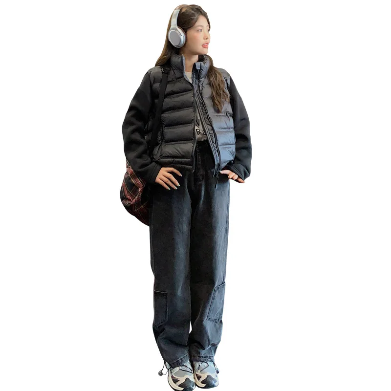 Bla Faion Casual Patchwork Cotton Jaet Women's Outerwear Slimming Spring Autumn Knitted Thiened Summer New Arrival