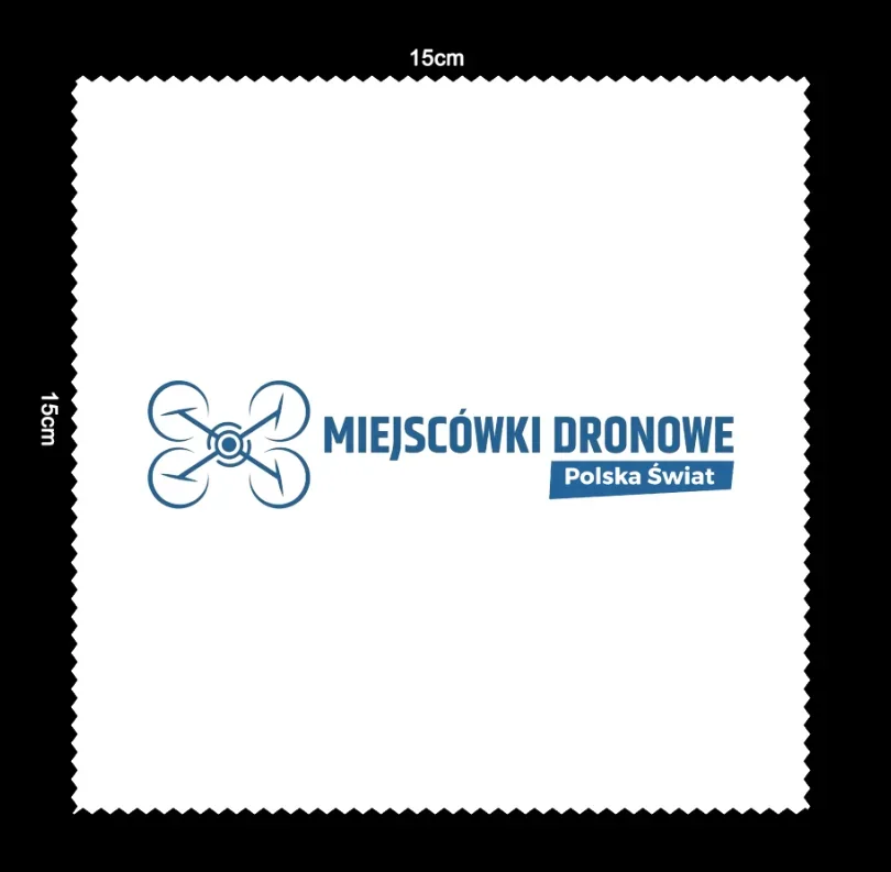 

200 Pieces 15x15cm Big Size Classes Cloth Cleaning Cloths Screen Printed With Navy Blue Logo Customised Logo