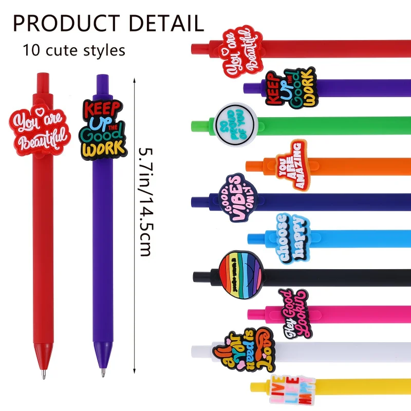 10/20 Pcs Inspirational Ballpoint Pens with 10 Inspirational Quotes, Multifunctional and Durable, Practical and Long Lasting