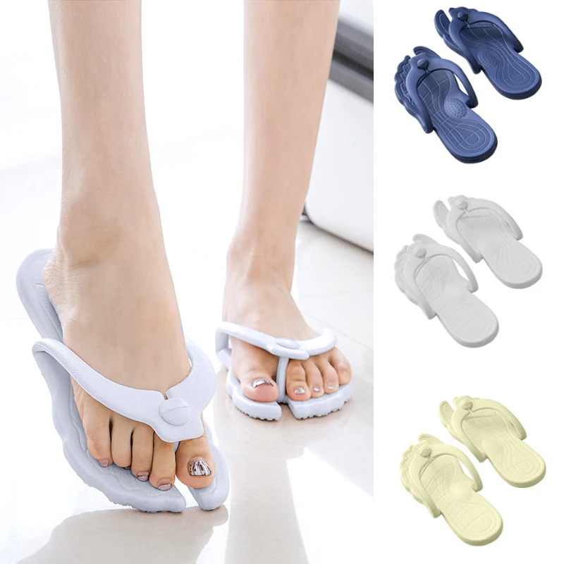 Fashion Men Beach Slippers Bathroom Non-Slip Home Simple Foldable Flip Flops Women Slipper Sandals Indoor Outdoor Slides