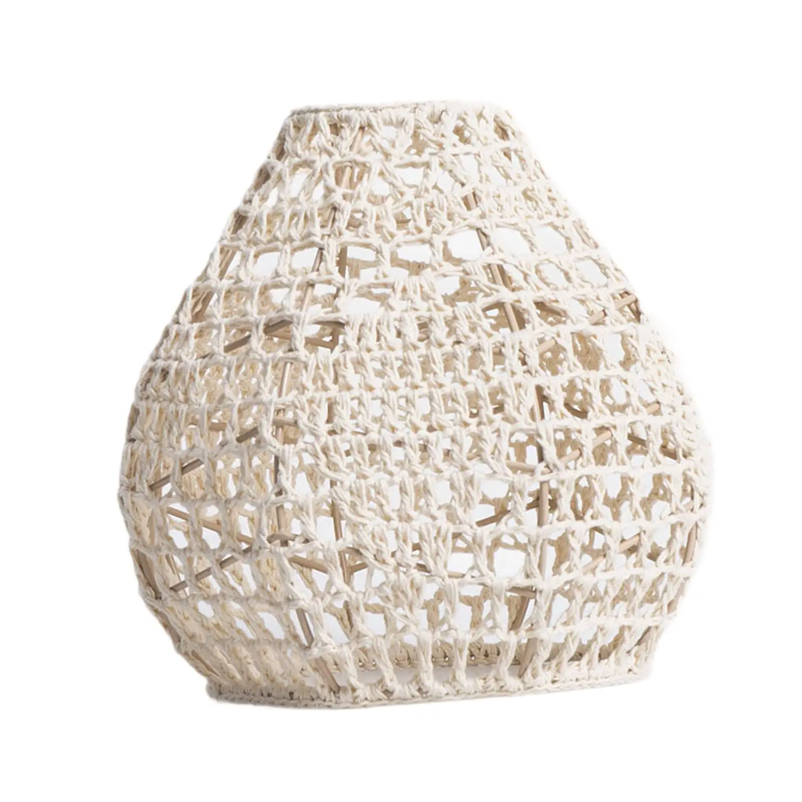 Boho Lamp Shade Ceiling Light Cover Ornament Light Fixture Gift Weave Rope Lampshade for Corridor Restaurant Office Dorm Indoor