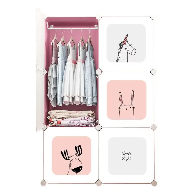 Simple Dining Wardrobe Organizer Storage Clothes Bedroom Portable Wardrobe Nordic Minimalist Plastic Armario Home Furniture