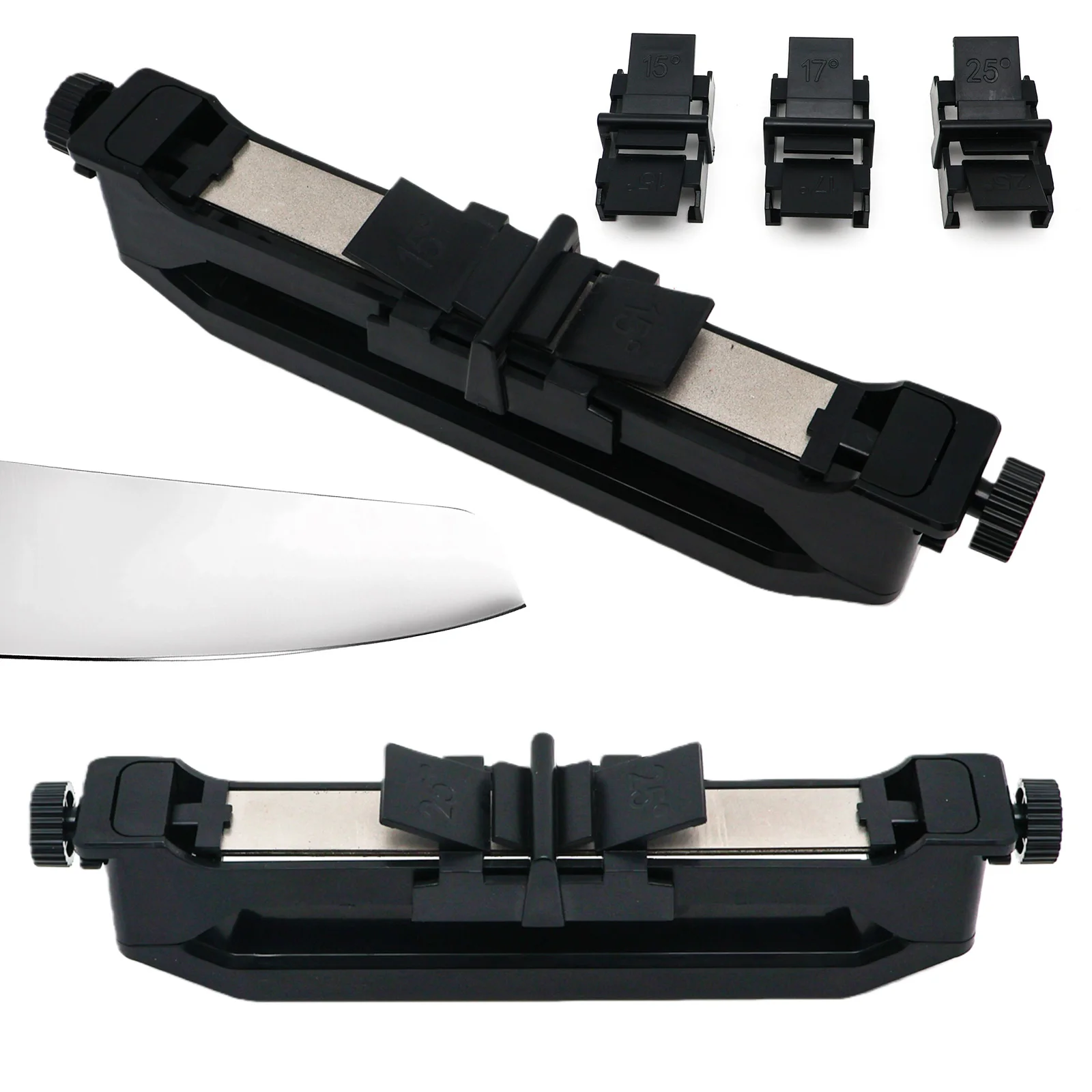 Sharpener with Precisions Angles Guides Manual Sharpening Tool Manual Sharpener for Chef Hunting & Pocket Knives