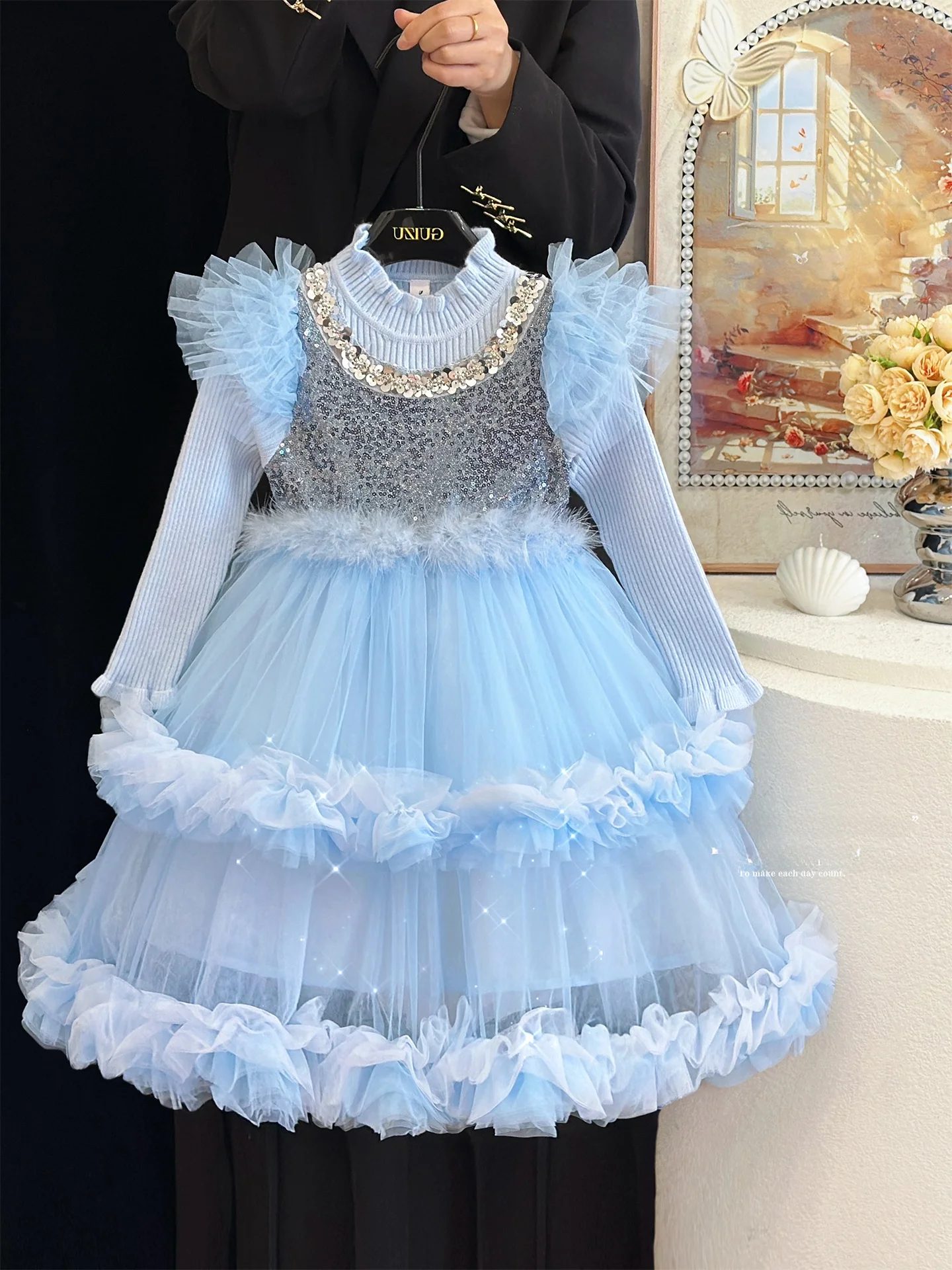 princ-dr-for-girls-winter-birthday-high-end-children's-clothing-ele-puffy-cake-skirt-soft-long-sve-mid-waist