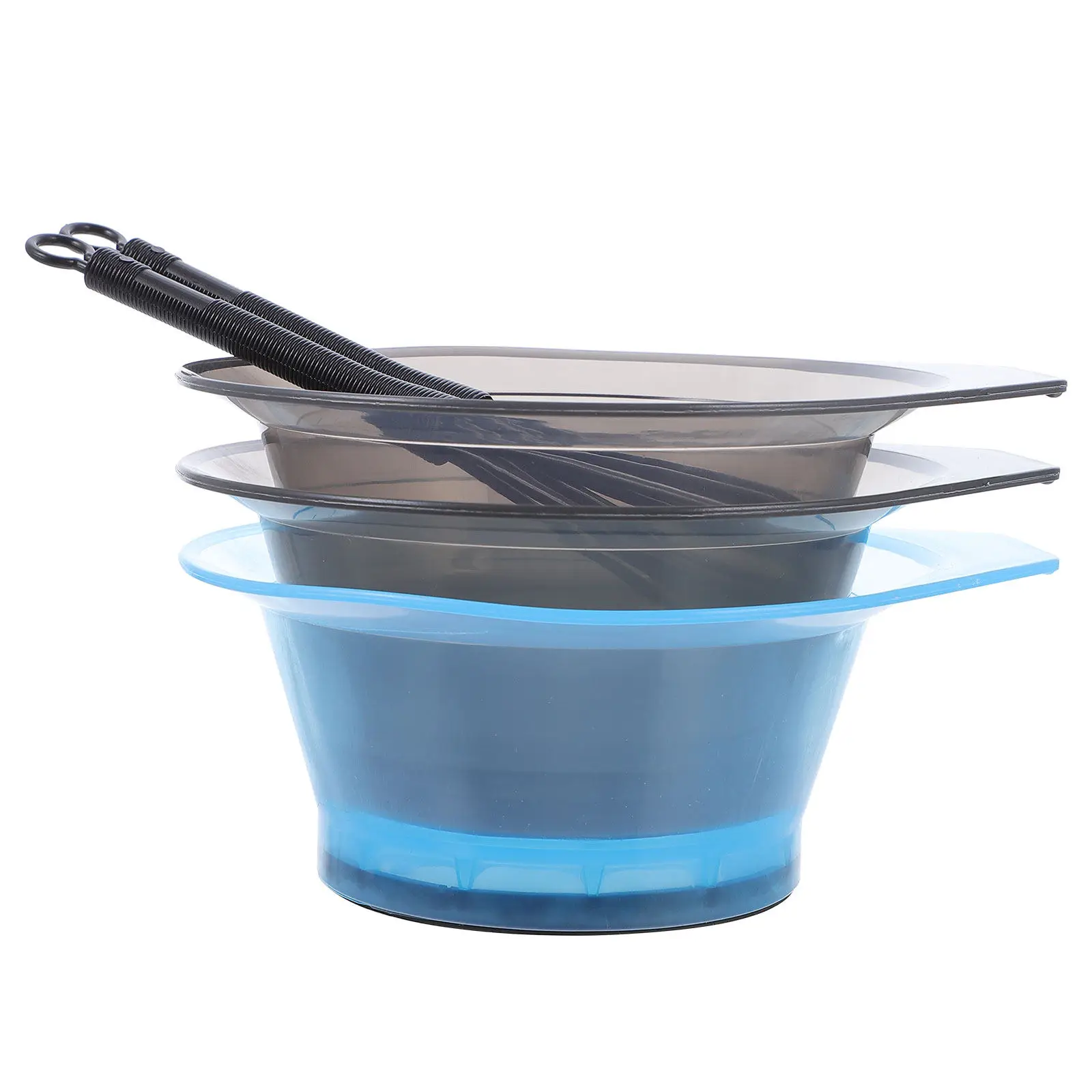 

1Set Professional Hair Dye Bowl Stirring Stick Set Transparent Scale Design Thickened Easy Grip Salon Hair Coloring Tool