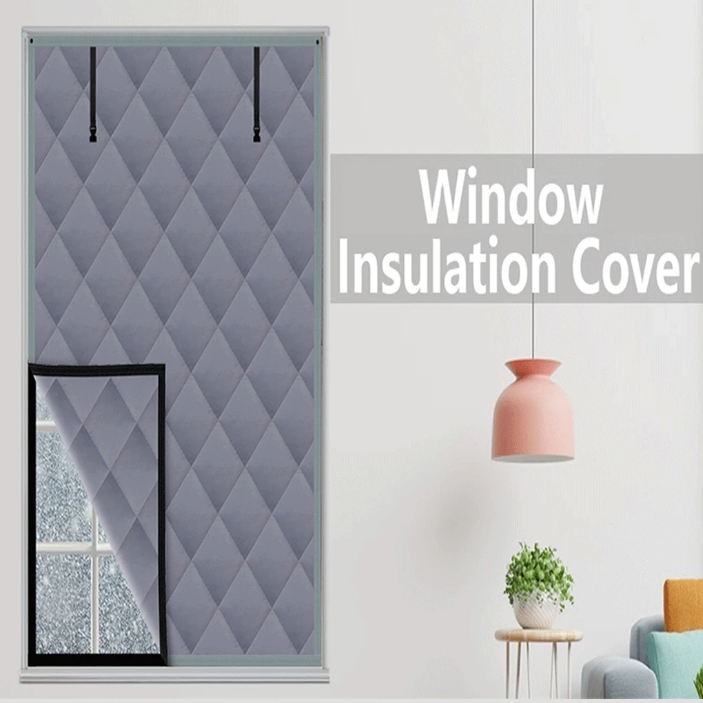 Insulated Winter Curtains Winter Insulated Window Curtain Windproof Waterproof Soundproof Thermal Cover for Privacy Protection ﻿
