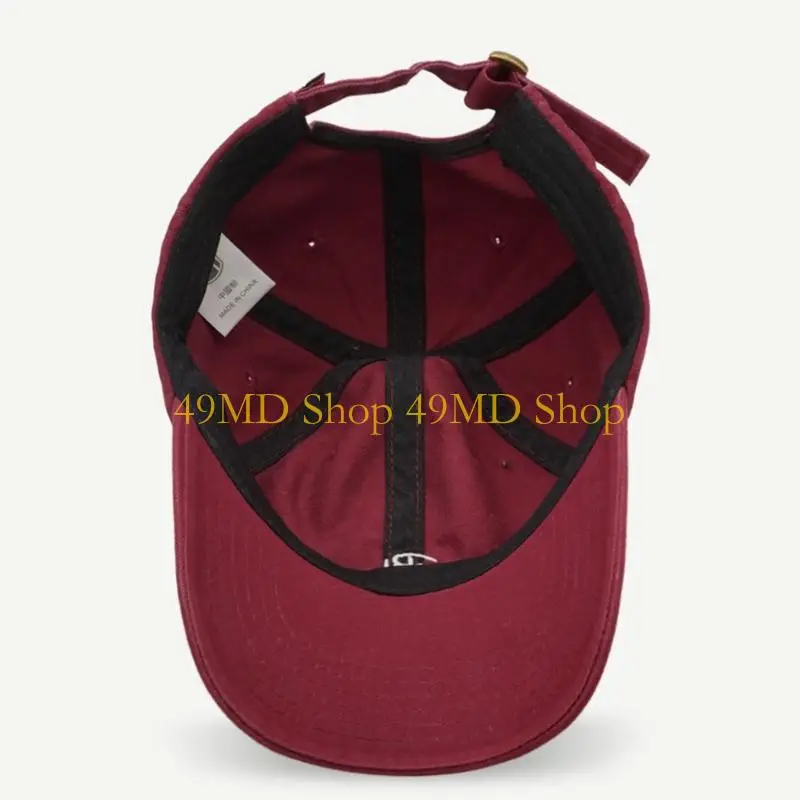 49MD Elegant Embroidered Cotton Hat Modifiable Fit Men Women Casual Wear