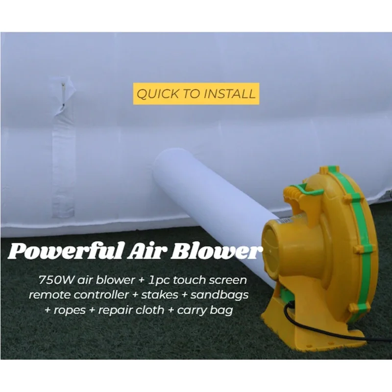 Barraca inflável ao ar livre da abóbada do iglu tenda portátil festa cubo branco casa redonda gazebo sala para festa de casamento evento acampamento