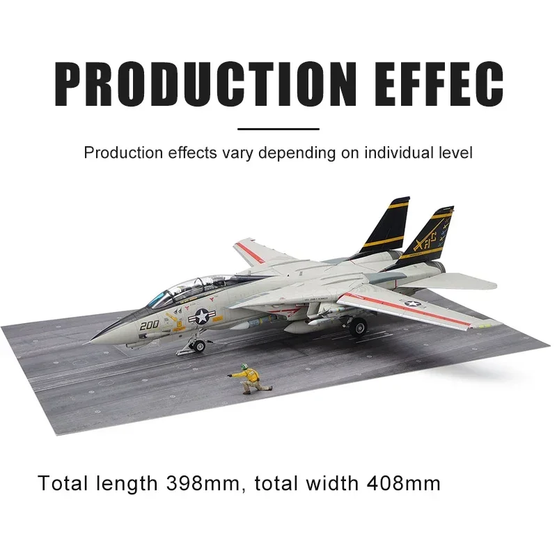 TAMIYA – modèle d'avion à l'échelle 1/48, Kit 61122 Grumman F-14A Tomcat (modèle fin) avec ensemble de lancement de support à assembler