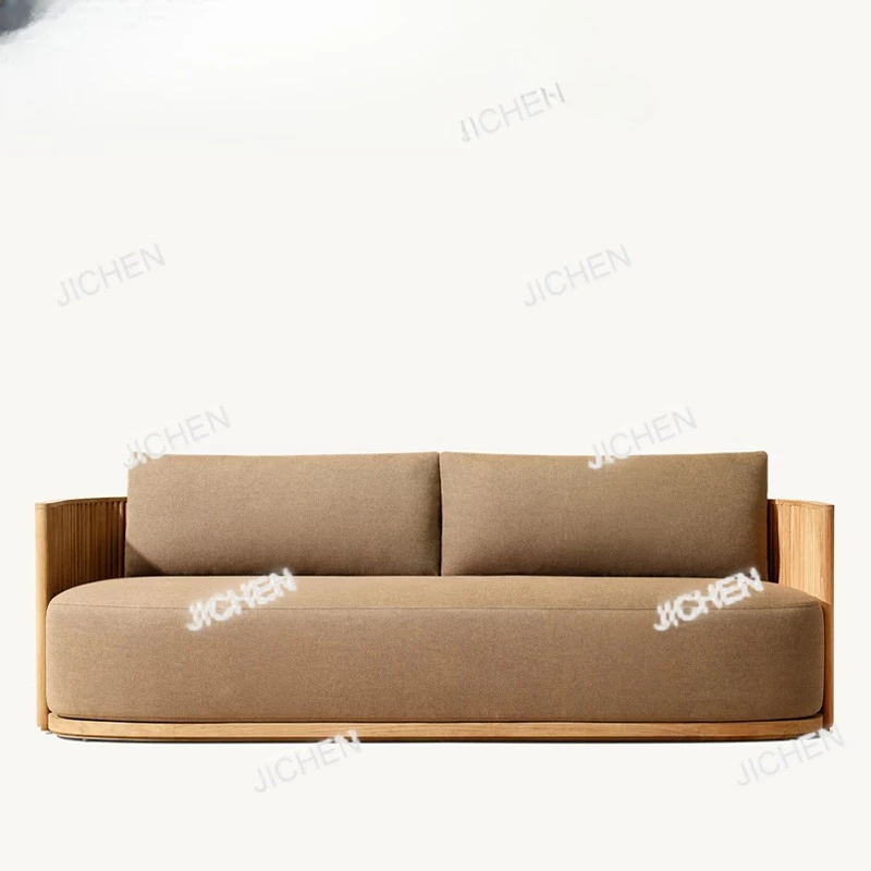 Moderno sofá ao ar livre conjunto de sofá de jardim em forma de l sofá de madeira teca móveis de jardim à prova dwaterproof água conjunto de móveis ao ar livre