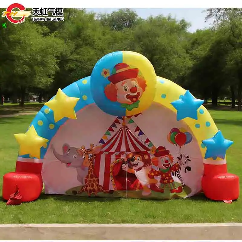 

Fast Shipping Circus Clown Arch Background Wall for Party Inflatable Gate Decoration