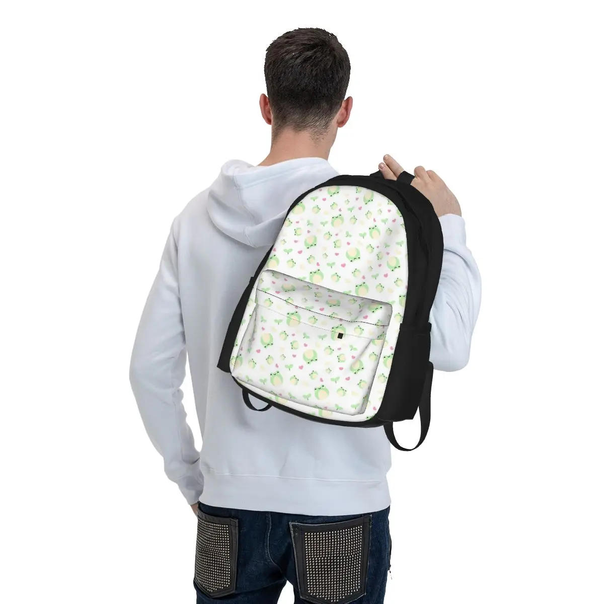 Niedliche Frosch muster Rucksäcke Jungen Mädchen Bücher tasche Studenten Schult aschen Cartoon Kinder Rucksack Laptop Rucksack Umhängetasche